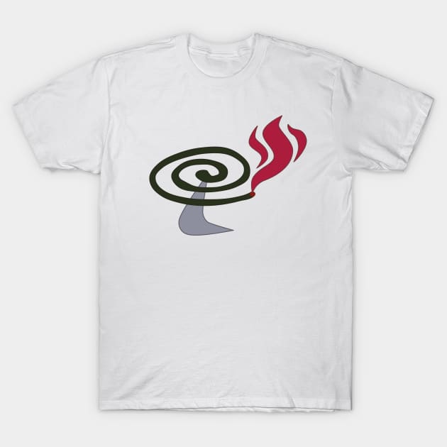 Mamoru Chiba Incense Coil T-Shirt by Squidwave